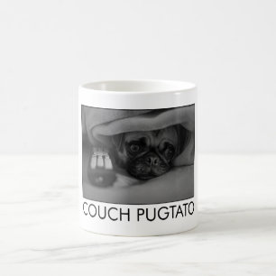 CANECA DE CAFÉ DO PUG DA BATATA DO SOFÁ PUGTATO