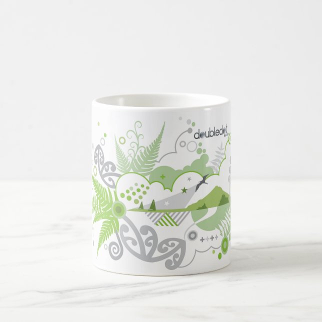 Caneca de café do quivi dos meios de Doubledot (Centro)