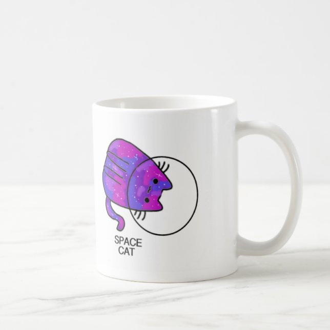 Caneca De Café Do "série do caneca-gato do gato espaço" (Direita)
