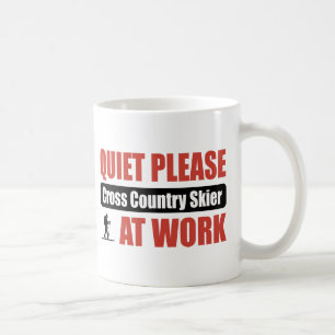 Caneca De Café Do silêncio esquiador do país transversal por