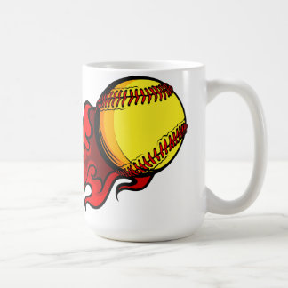 Caneca de café do softball do ardor Fastpitch