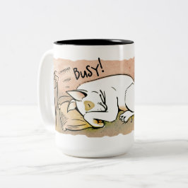 Caneca de café do sono bull terrier