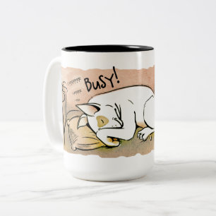 Caneca de café do sono bull terrier