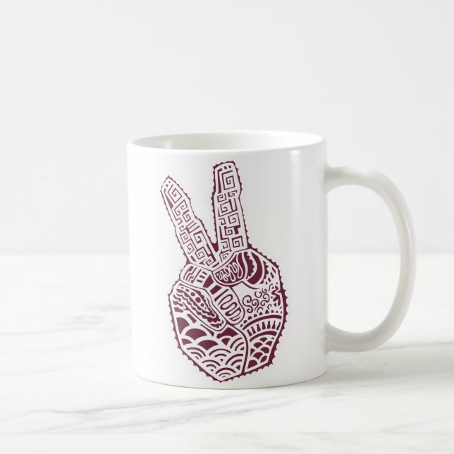 Caneca de café do tatuagem do Henna do sinal de (Direita)