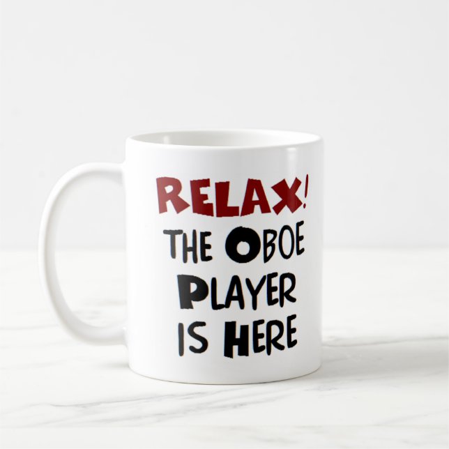 caneca de café do tocador de oboé está aqui (Esquerda)