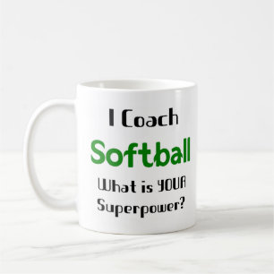 caneca de café do treinador de softball