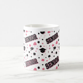 Caneca de café do último ano rosa para sessão de f