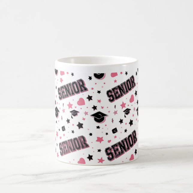 Caneca de café do último ano rosa para sessão de f (Centro)