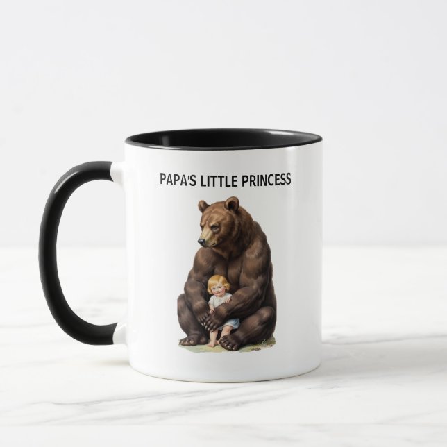 Caneca de Café do Ursinho Nórdico da Princesinha d (Esquerda)