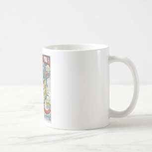Caneca De Café Do vintage francês do mágico do ~ de Melies ato