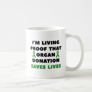 Caneca De Café Doação de órgãos salva vidas