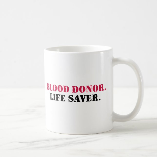 Caneca De Café Doador de sangue. Saver. de vida (Direita)