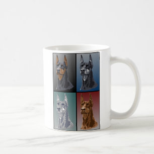 Caneca De Café Doberman Colors