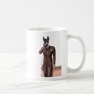 Caneca De Café Doberman no Telefone