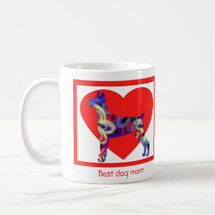 Caneca De Café Doberman Pinscher Cachorro Dia de os namorados Cor