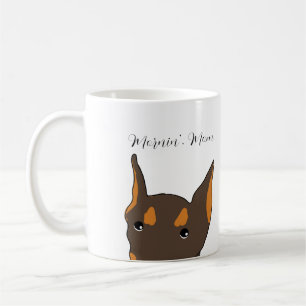 Caneca De Café Doberman Pinscher Cartoon Mug