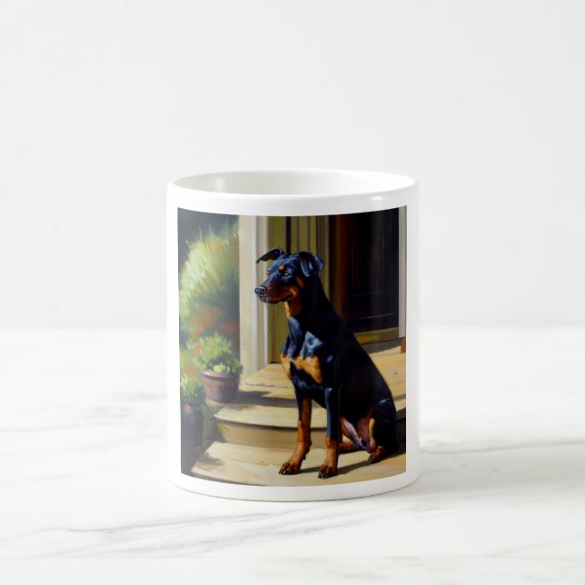 Caneca De Café Doberman Pinscher Dog (Centro)
