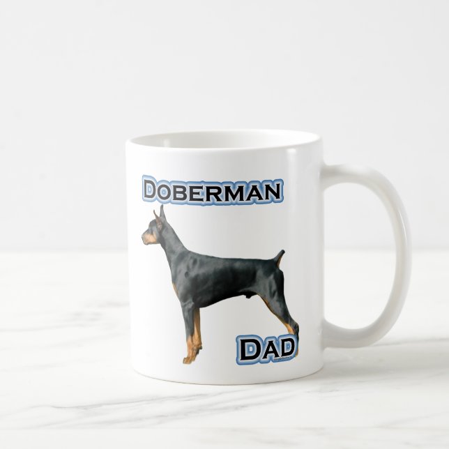 Caneca De Café Doberman Pinscher Pai 4 (Direita)
