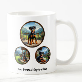 Caneca De Café Doberman Pinscher Puppy personalizável