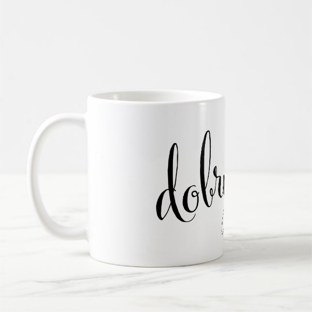 Caneca De Café dobrý den Good Bom Dia, Tcheco (Esquerda)