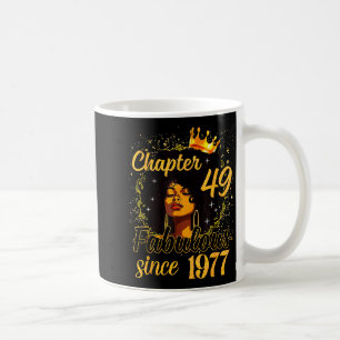 Caneca De Café Doce 49 rainha afro fabulosa desde 1977 aniversári