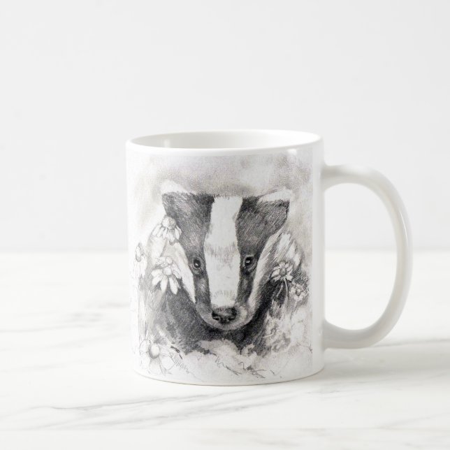 Caneca De Café Doce Badger Sketch Mug (Direita)