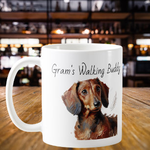 Caneca De Café Doce Browns Dachshund Mug PERSONALIZE
