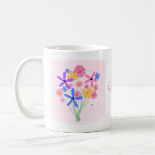 Caneca De Café Doce Buquê Floral