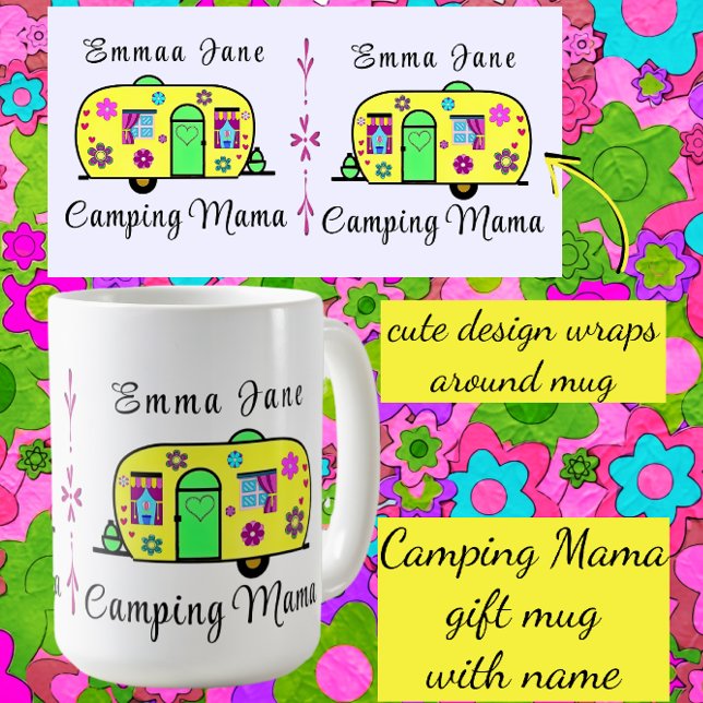 Caneca De Café Doce Camping Viagem Trailer Camping Mama (Criador carregado)
