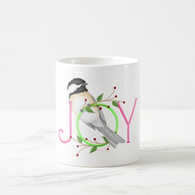 Caneca De Café Doce Chickadee "Alegria" (Centro)