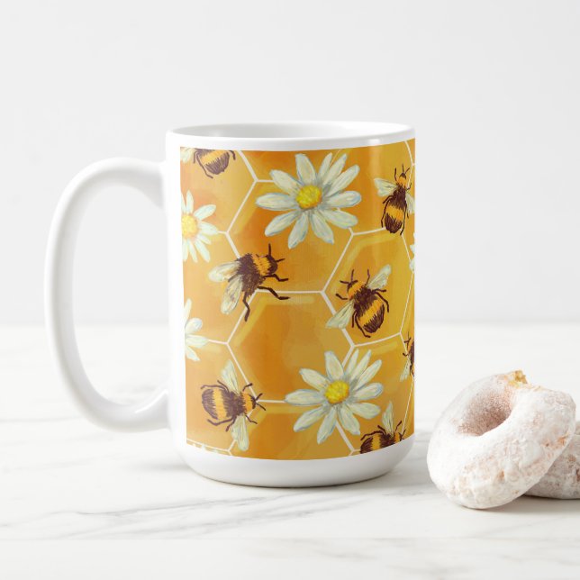 Caneca De Café Doce como Mel (Com Donut)