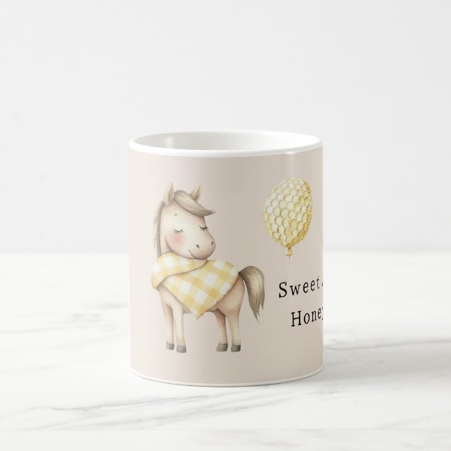 Caneca De Café Doce como Mel Cavalo Favos de Mel Balão (Centro)