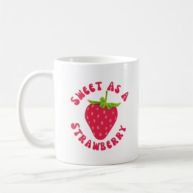 Caneca De Café Doce Como Morango (Esquerda)