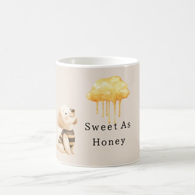 Caneca De Café Doce como Nuvem Abelha Cachorro de Mel (Centro)