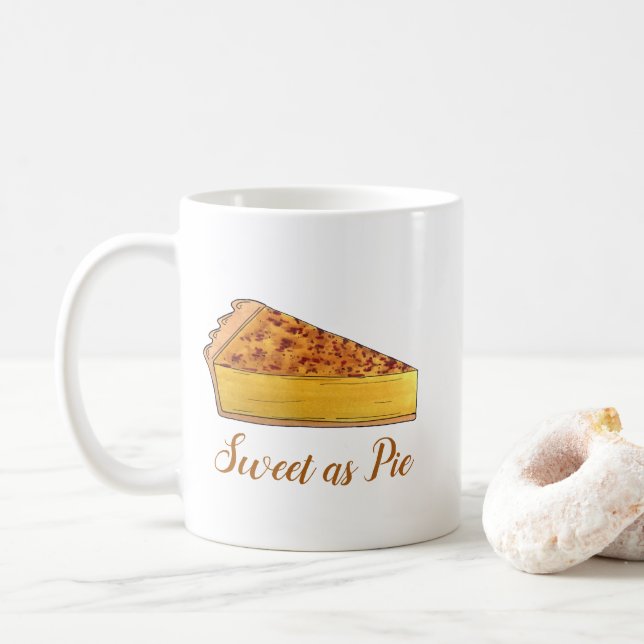Caneca De Café Doce como Pie Virginia Chess Southern Dessert (Com Donut)