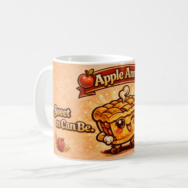 Caneca De Café Doce Como Pode Ser - Apple Annie - Amantes da Comi (Frente Esquerda)