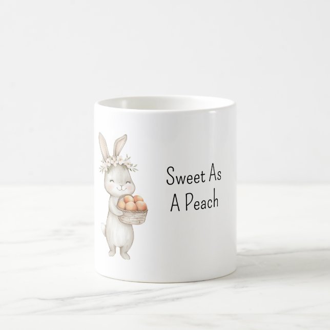 Caneca De Café Doce como um coelhinho de pêssego (Centro)