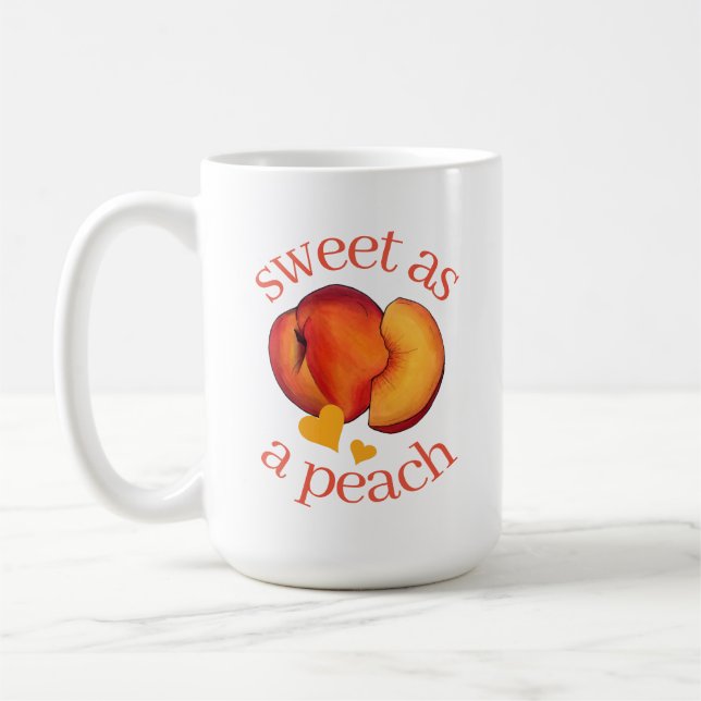 Caneca De Café Doce como uma Fruta de Pêssego Georgia (Esquerda)