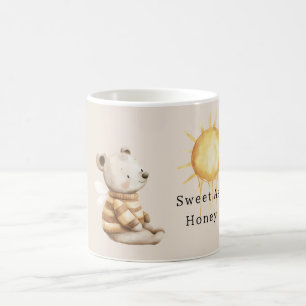 Caneca De Café Doce como Urso de Sol de Abelha Mel
