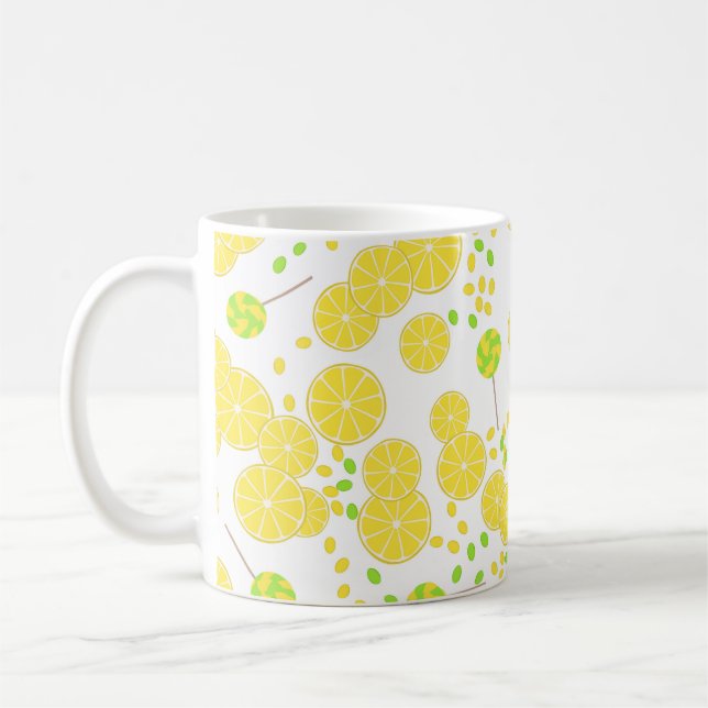 Caneca De Café Doce de laranja brilhante sem emendas lollipops do (Esquerda)