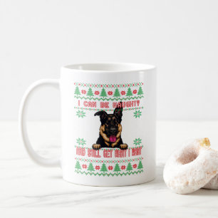 Caneca De Café Doce de Natal Feio German shepherd
