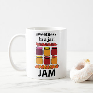 Caneca De Café Doce Geleia de Frutas Em Um Pote Geleia de Frutas