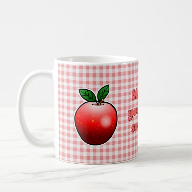 Caneca De Café Doce Maçã Vermelha (Esquerda)