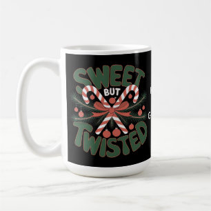 Caneca De Café Doce, Mas Doce Cana de Natal Festivo 