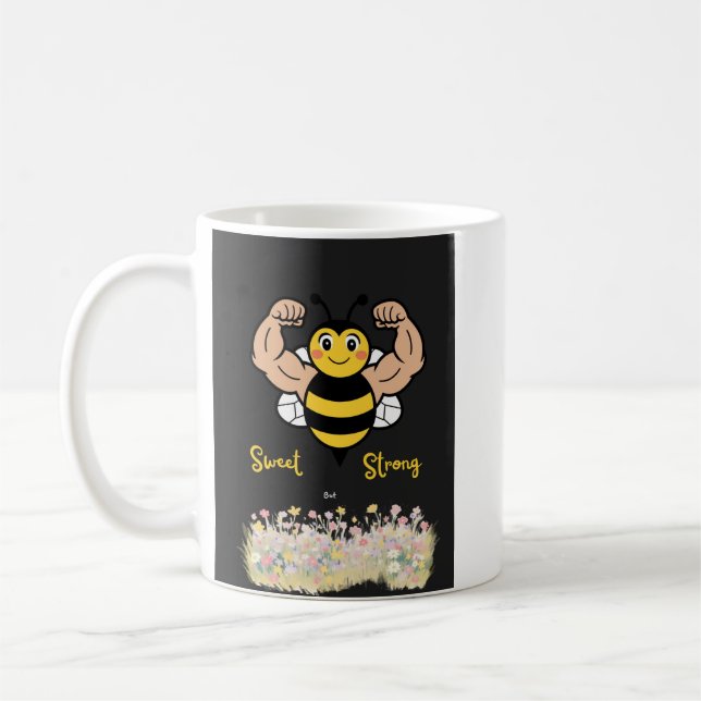 Caneca De Café Doce mas Forte – abeille mignonne (Esquerda)