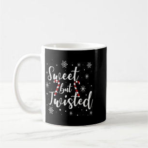 Caneca De Café Doce Mas Torto Divertido Natal Cana de Açúcar Nata