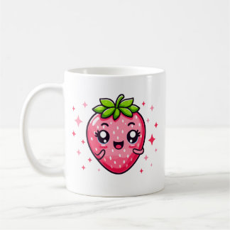 Caneca De Café Doce Morango Kawaii