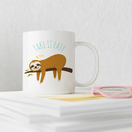 Caneca De Café Doce Namorando Lama "Tome Calma"
