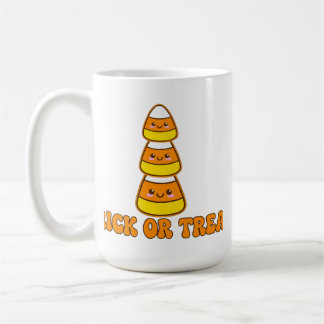 Caneca De Café Doce ou Travessura Candy Corn  - Hall Kawaii Fofo