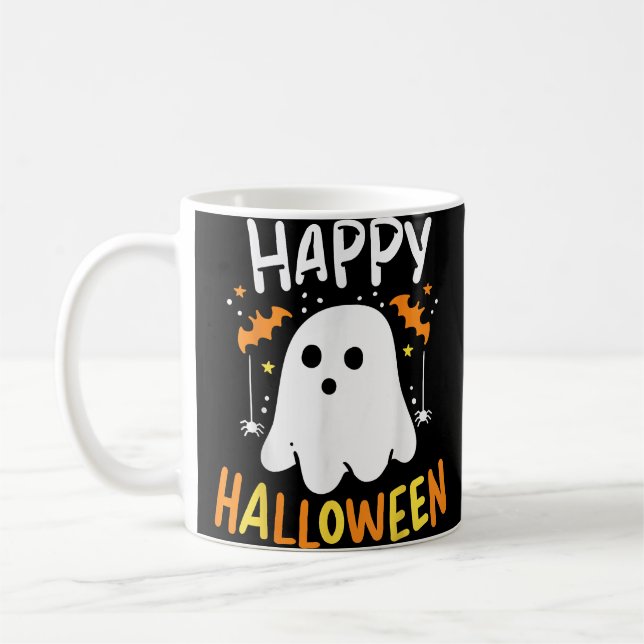 Caneca De Café Doce ou Travessura Fantasma de Halloween (Esquerda)